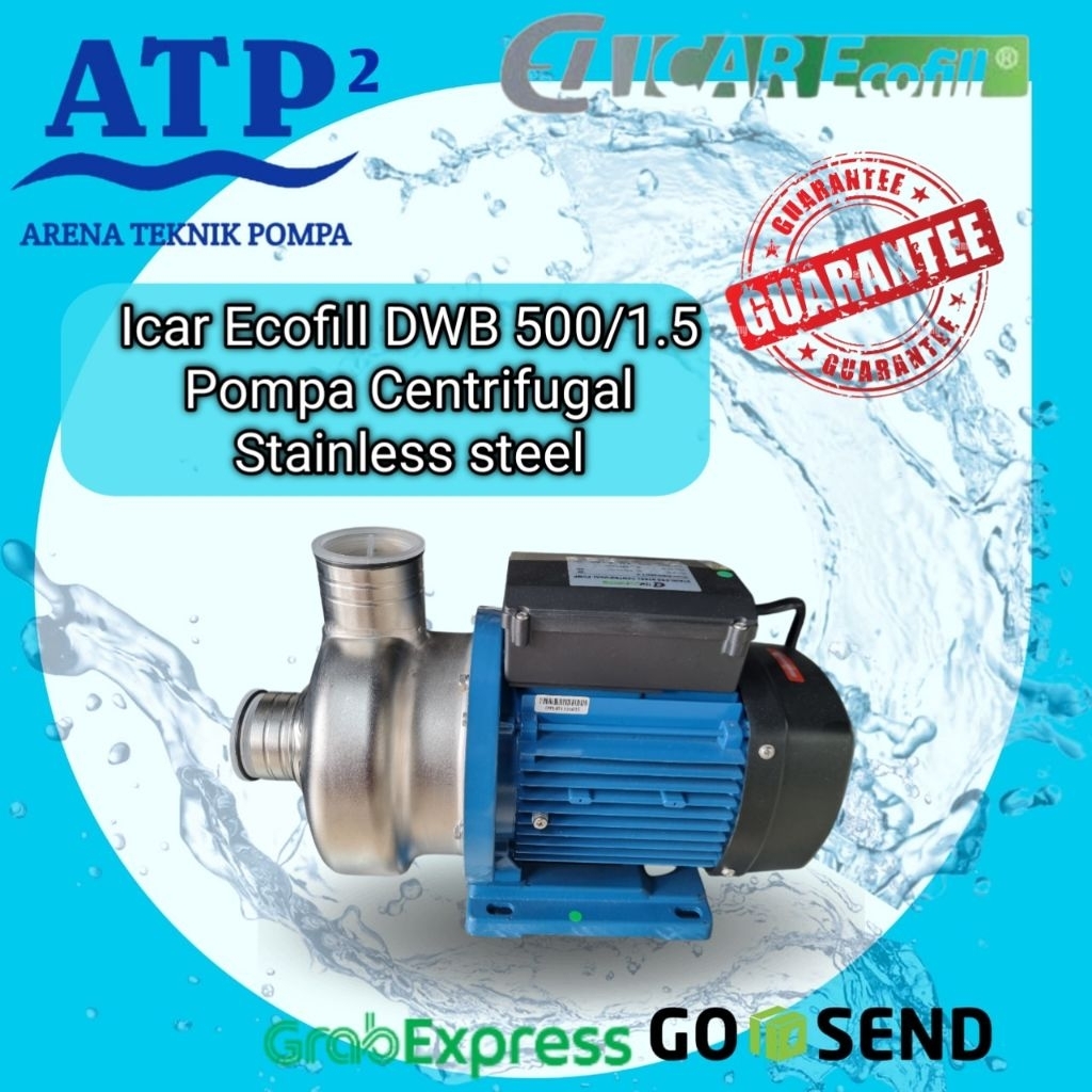 Icar Ecofill DWB 500/1.5 Pompa Centrifugal Stainless steel Close Impeller Pompa Air