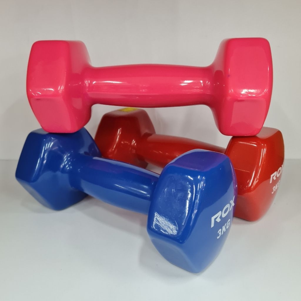 Dumble Vinyl Rox 3 kg Satuan Original Dumbel Barble Barbel 3kg