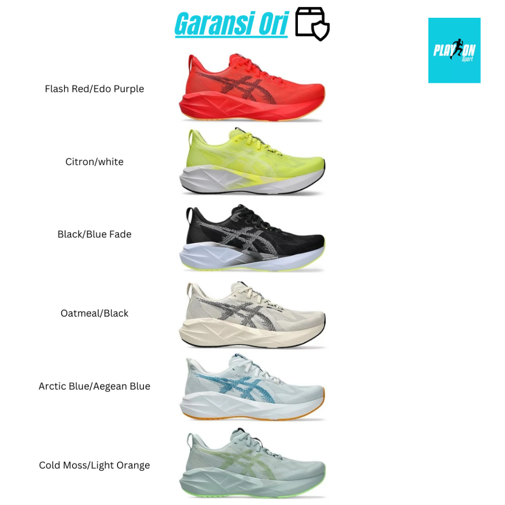 SEPATU RUNNING LARI ASICS NOVABLAST 5 MEN - 100% ORIGINAL GARANSI UANG KEMBALI