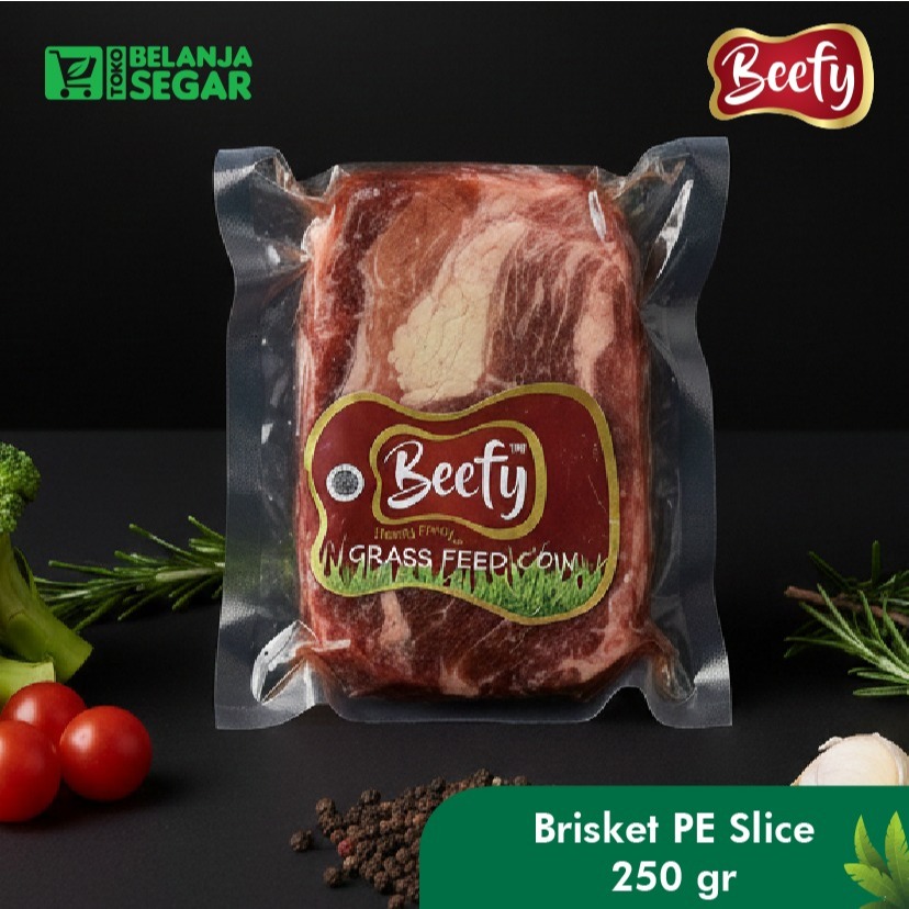 Brisket PE Slice 250gr & 500gr - Beefy