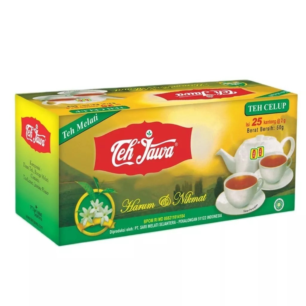 teh celup  jawa teh celup aroma melati isi 25 bags - jasmine ( exp 2027 ) teh jawa teh celup aroma m