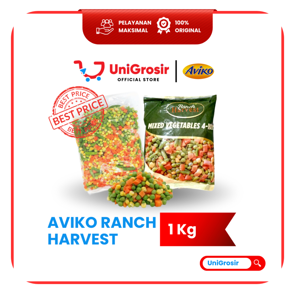 [UniGrosir] AVIKO RANCH HARVEST VEGETABLE MIX 4 WAY SAYURAN BEKU JAGUNG BEKU JAGUNG WORTEL KACANG  ~