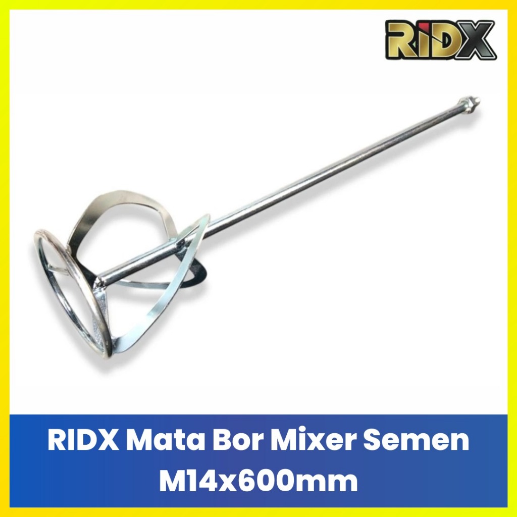 Ridx Mixer Paddle M14 x 600mm Spiral Pengaduk Cat Epoxy Hebel/Mata bor mixer semen