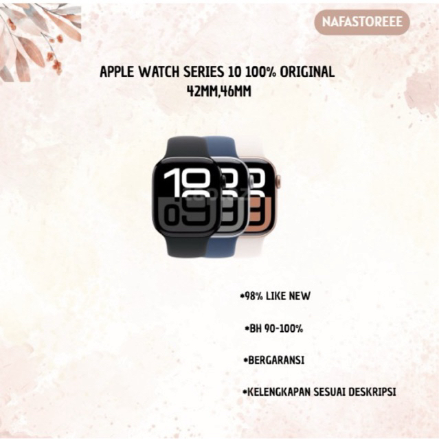 Apple Watch/iWatch Seri 10 42MM/46MM Second 100% Original Garansi Ex Internasional