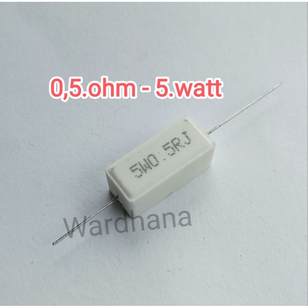 Resistor 0,5 ohm 5 watt R kapur 5 watt 0,5 ohm R kapur 0R5