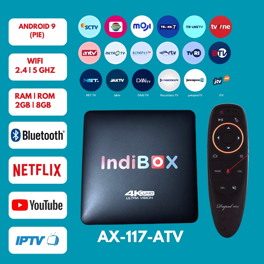 STB ANDROID BOX AX117 ROOT UNLOCK FULLSET SIAP PAKAI