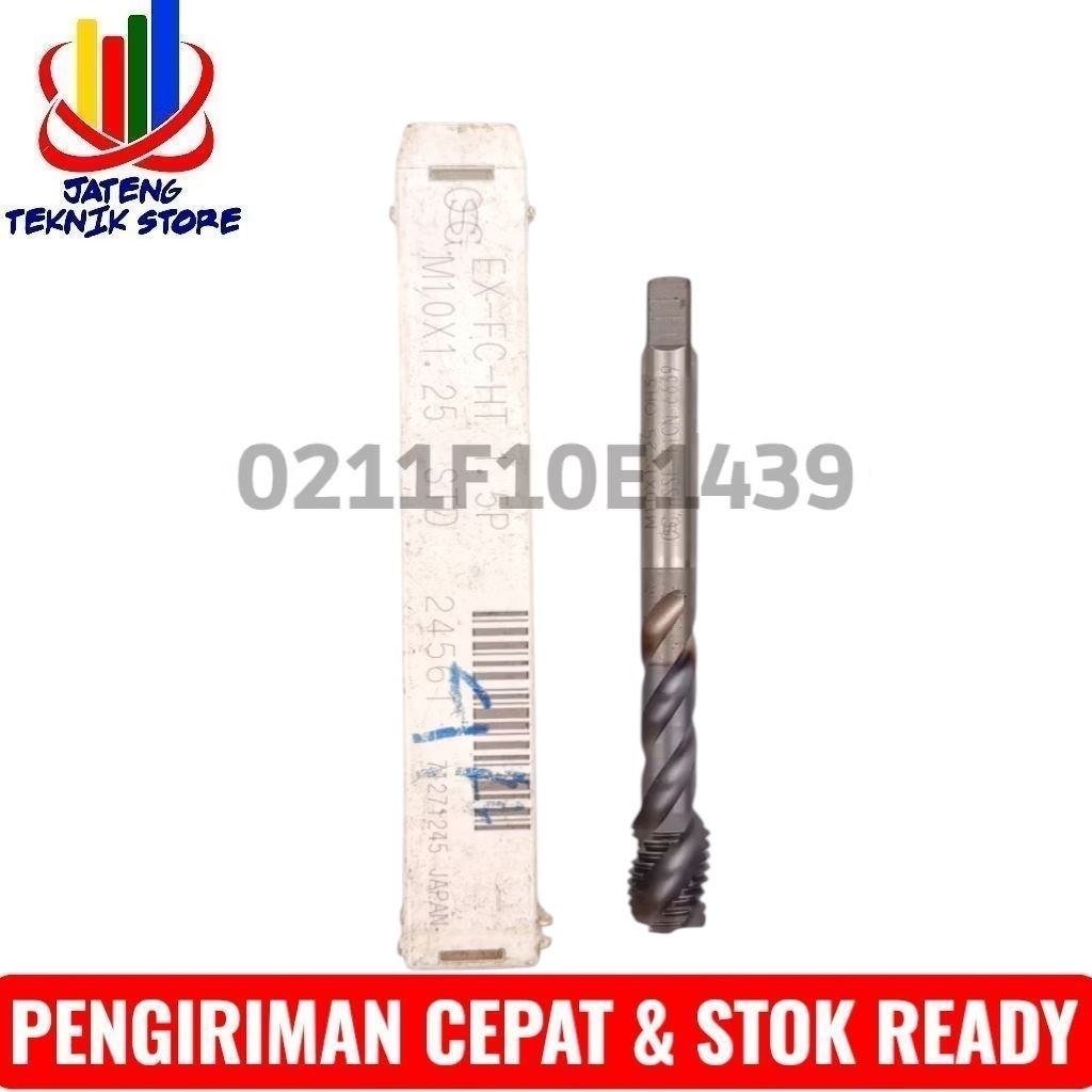 Tap Manual Tap M10 x 1.25 Spiral Tap Baut 14 OSG Bukan Yamawa Guehring