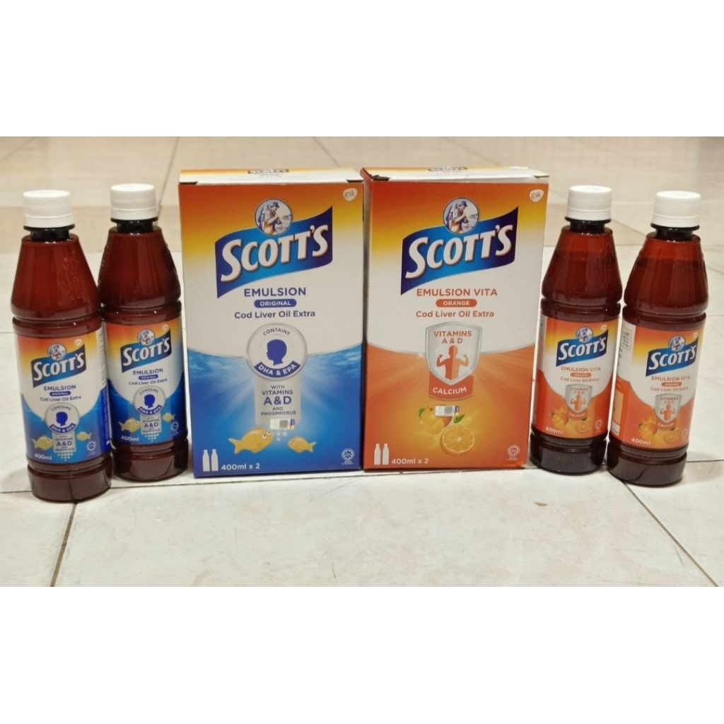 Scott Emulsion Malaysia Jeruk 400ml Vitamin Anak