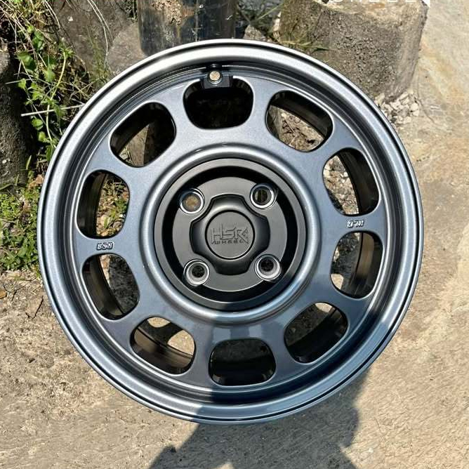 Velg Kaleng Warna Grey HSR KLG Ring 15 | Pelek For Brio Agya Sigra Calya Pcd 4x100 Harga Promo R15