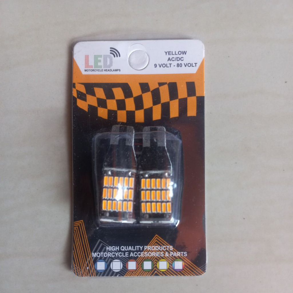 Lampu Sen Dajjal Mobil Motor T10 T15 45 SMD untuk Sein Senja Kota Super Terang Lampu Dajjal