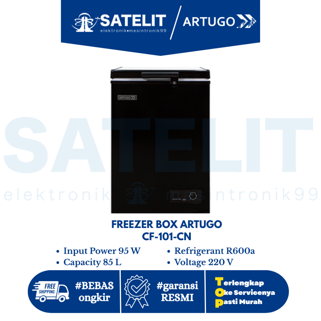 Box Freezer Artugo CF 101 CN (PCA) Hitam