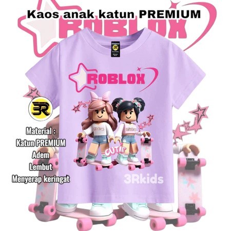 Baju Anak Perempuan Roblox Girl SKATEBOARD Lucu Terbaru Baju Anak Perempuan
