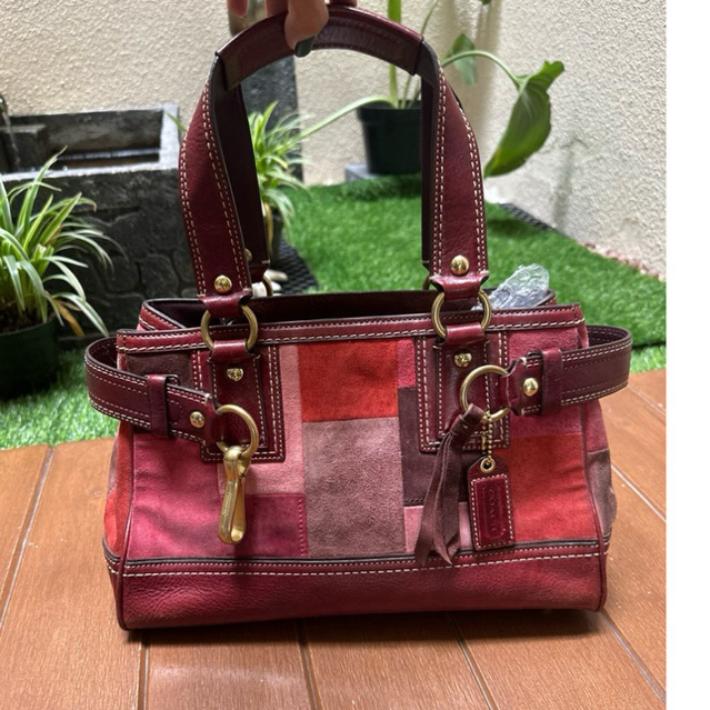 coach legacy patchwork suede preloved authentic