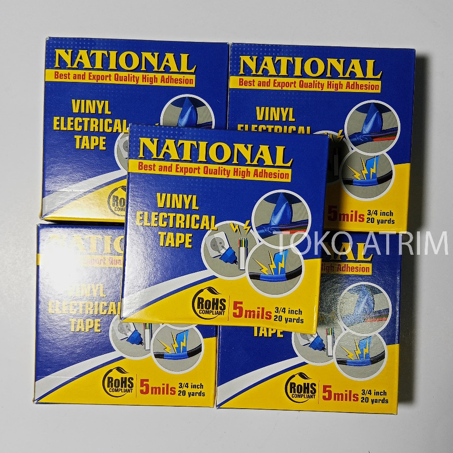 Isolasi Listrik NATIONAL ASLI ORIGINAL | Isolasi Lisrik PVC National - 1 Pcs | Tersedia grosir