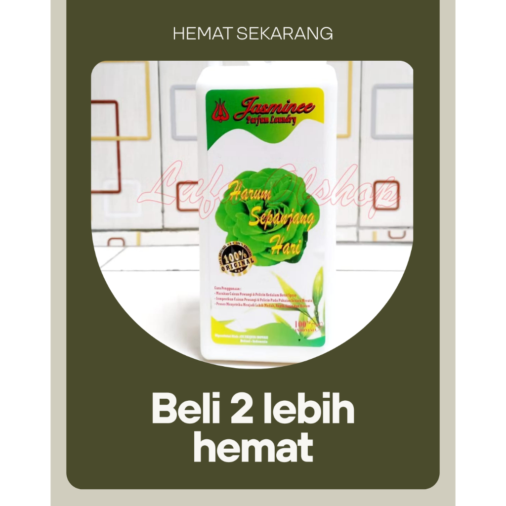 Pewangi Laundry Jasmine Hijau | Parfum Laundry | Pelicin Pakaian