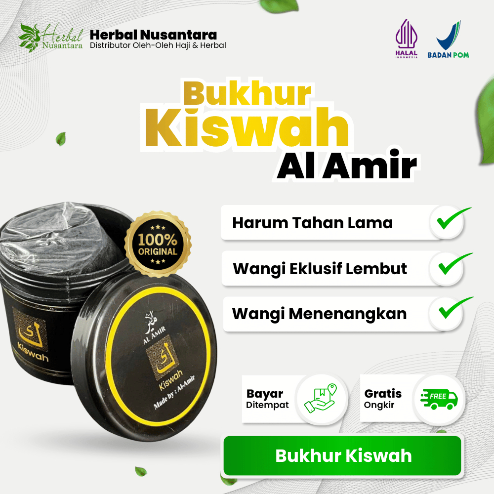 Bukhur Al Amir KISWAH 50gr 30gr - Dupa Arab Wangi Khas Kain Penutup Kabah Original Tahan Lama