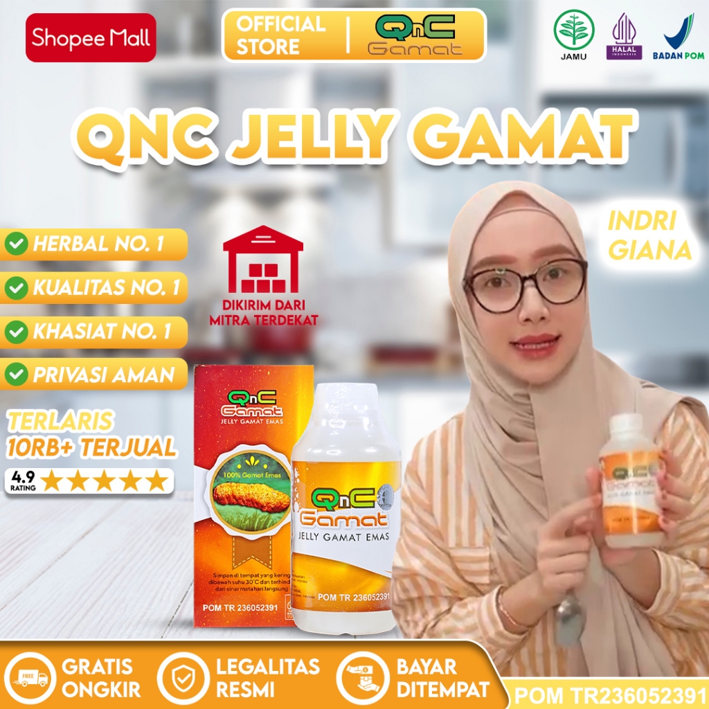 QnC Jelly Gammat Gold - Jeli Gamat Emas (ASLI) Teripang Emas Obat Herbal Segala Macam Penyakit
