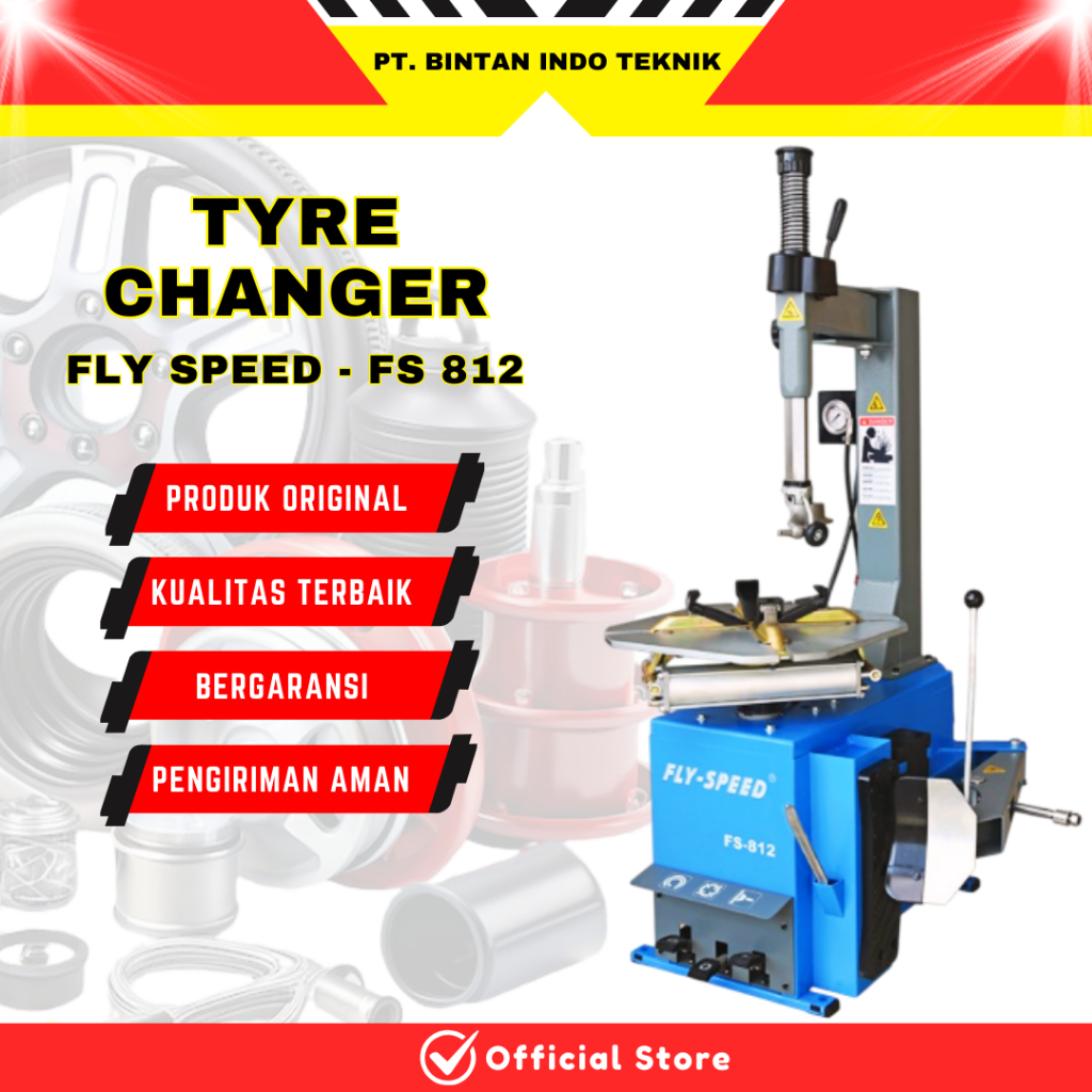 Fly Speed 812 XP Alat Lepas Pasang Ban Tyre Changer Mobil Motor Pembuka Ban Bengkel Tire Changer