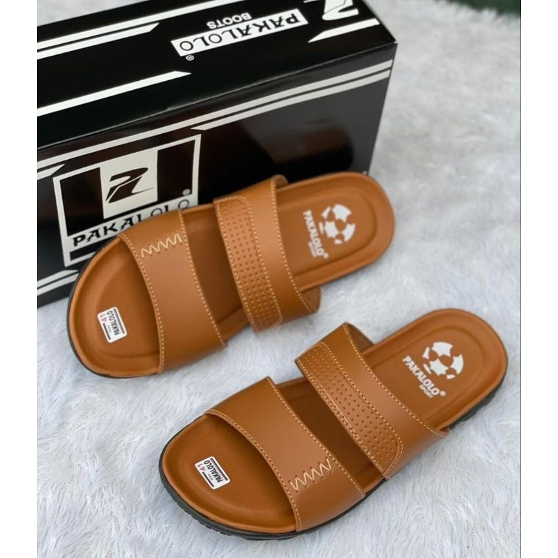 PROMO...Sandal Kulit Pria Pakalolo Original 39-43 - Sandal Slide