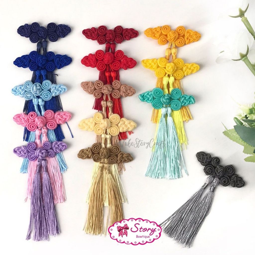 1 BUAH - KANCING SHANGHAI 2 TASEL/ TASEL IMLEK/ APLIKASI IMLEK/ KANCING IMLEK