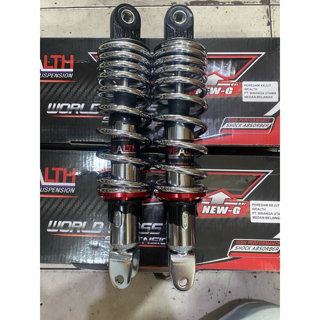 SHOCK BELAKANG AEROX N-MAX NEW WEALTH 280 CROME