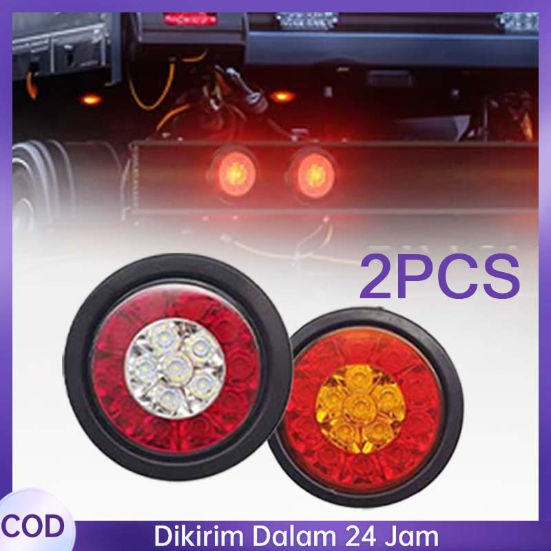 Lampu Belakang Truk 24 Volt Bulat 12v Dua Warna Lampu Belakang Truk Bulat Cincin Karet Stop Lamp Bul