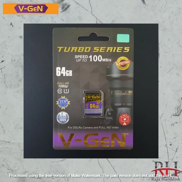 V-GeN SD Card Kamera 64gb Turbo | Memory Card Camera 64 gb VGEN | SDXC