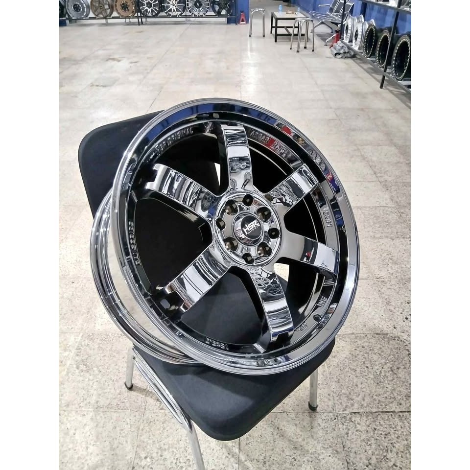 Velg Hsr Rai S3 Ring18 Warna Black Chrome Pcd 4x100-114,3