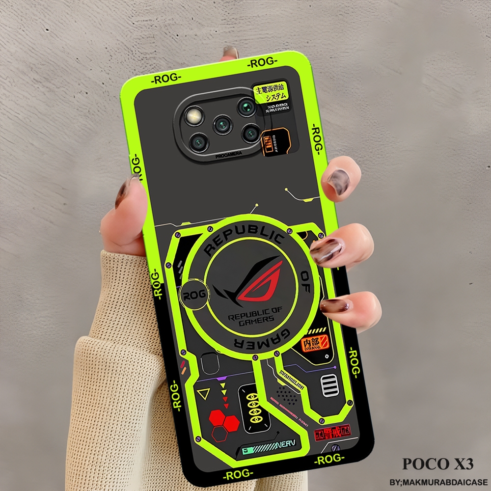 Case Compatible Redmi Poco X3 - Poco X3 NFC - Poco X3 Pro - Motif Rog Aesthetic - Aksesoris - Siliko
