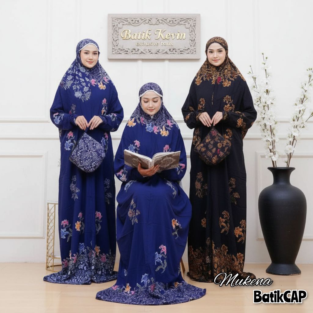 Mukena Terusan Mukena Batik Dewasa Bahan Rayon Tebal Adem dan Lembut