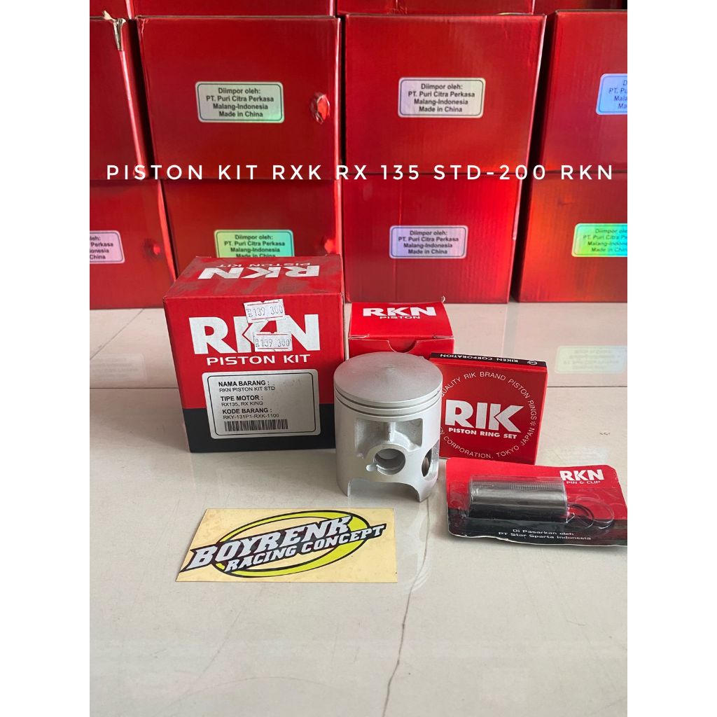 PISTON KIT RX 135 I RX KING  OVZ STD  s/d   300 RKN  -   BOYRENK RACING OLSHOP