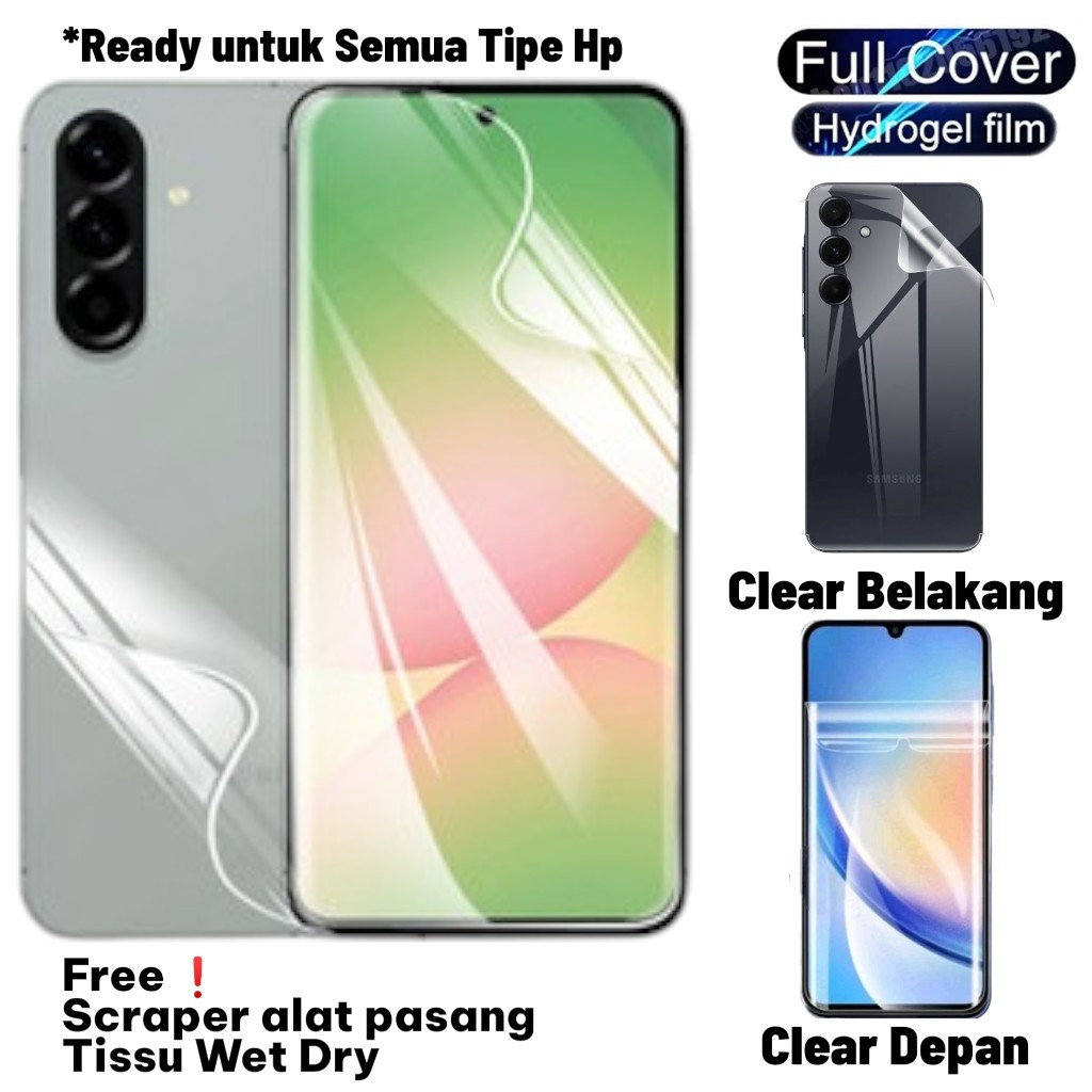 Hydrogel CLEAR Depan/Belakang Samsung Note 20 20Ultra 10 10+ 10Lite 9 8 FE S20 Ultra S10 5G Inter S1