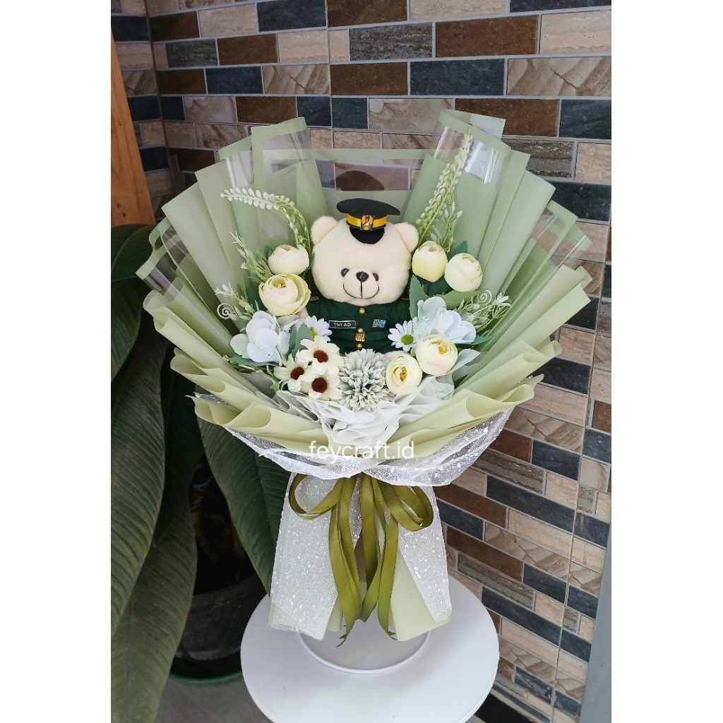 Buket Bunga Boneka Profesi TNI AD uk.L (Baca Deskripsi)