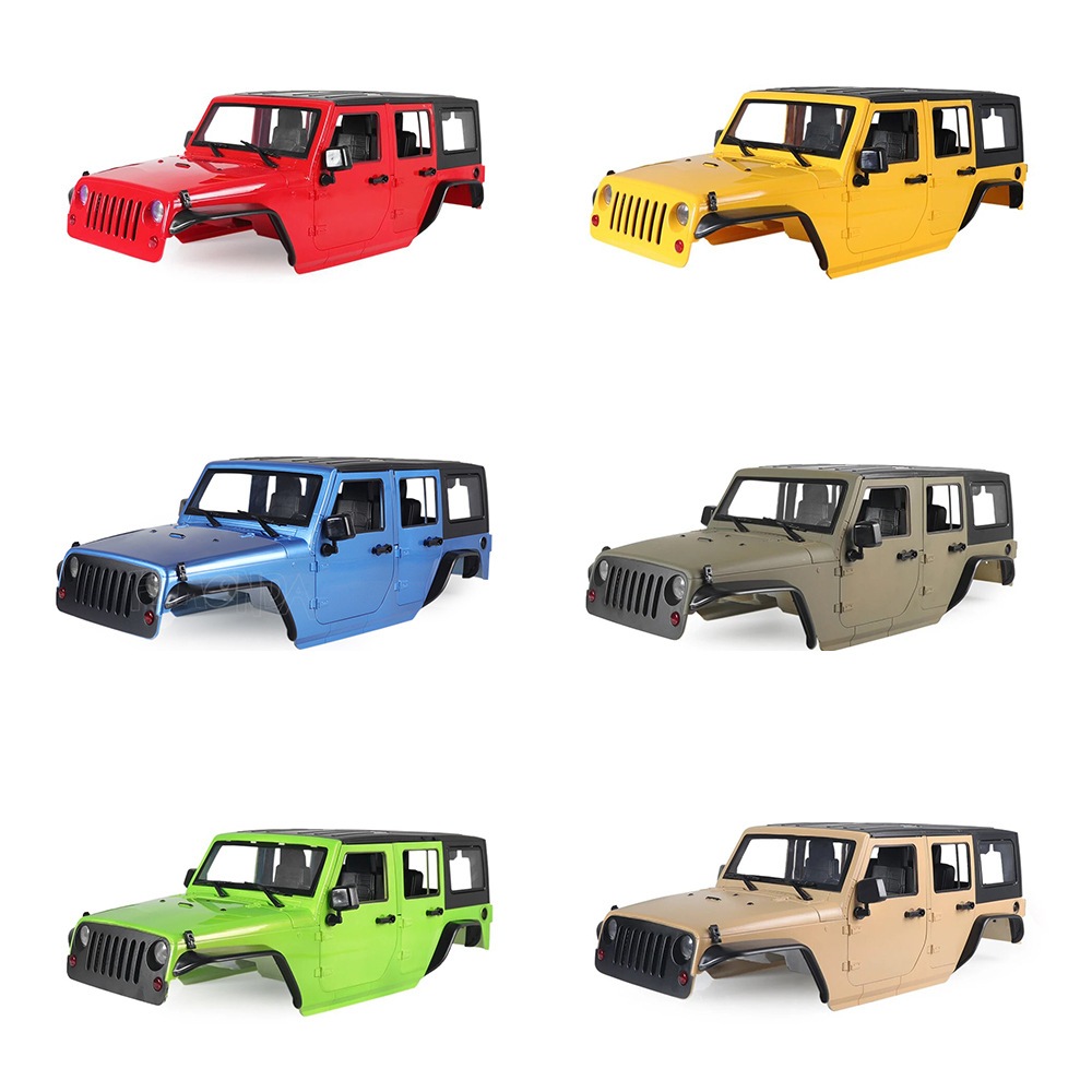 hard body shell rc crawler jeep rubicon wrangler 313mm SCX10 90046 body kit 1:10 injora austar