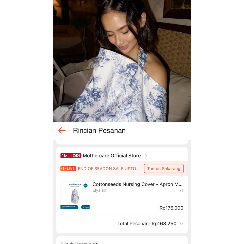 PRELOVED apron menyusui