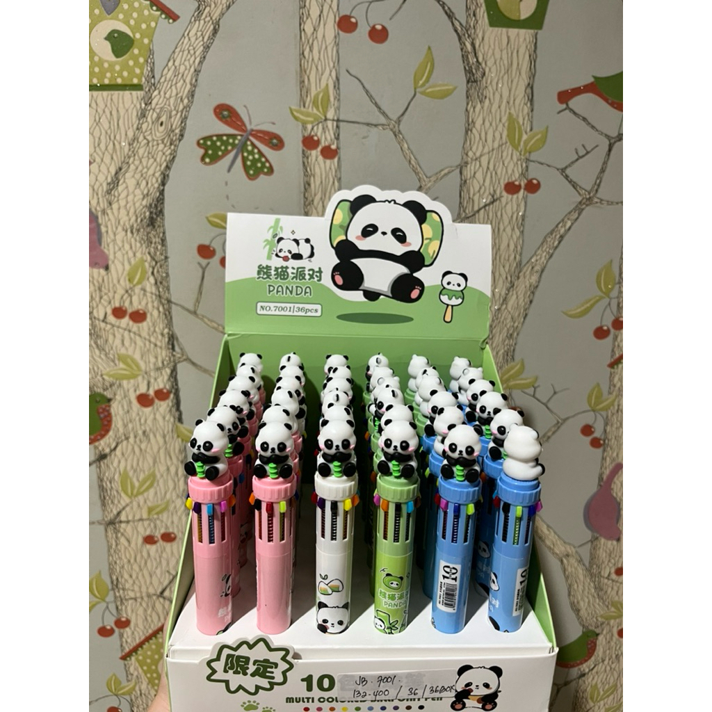 pulpen warna warni/pulpen 10 warna/rainbow/panda
