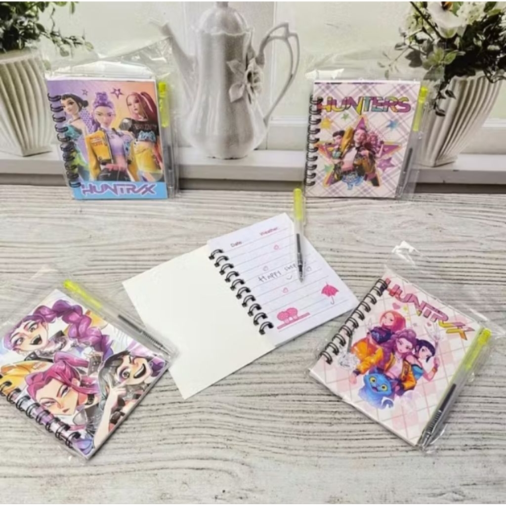 Notebook A7 Demon Hunter Binder A7+ Pulpen Buku Binder A7 Demon Hunters Notebook Rumi Zoey Viral