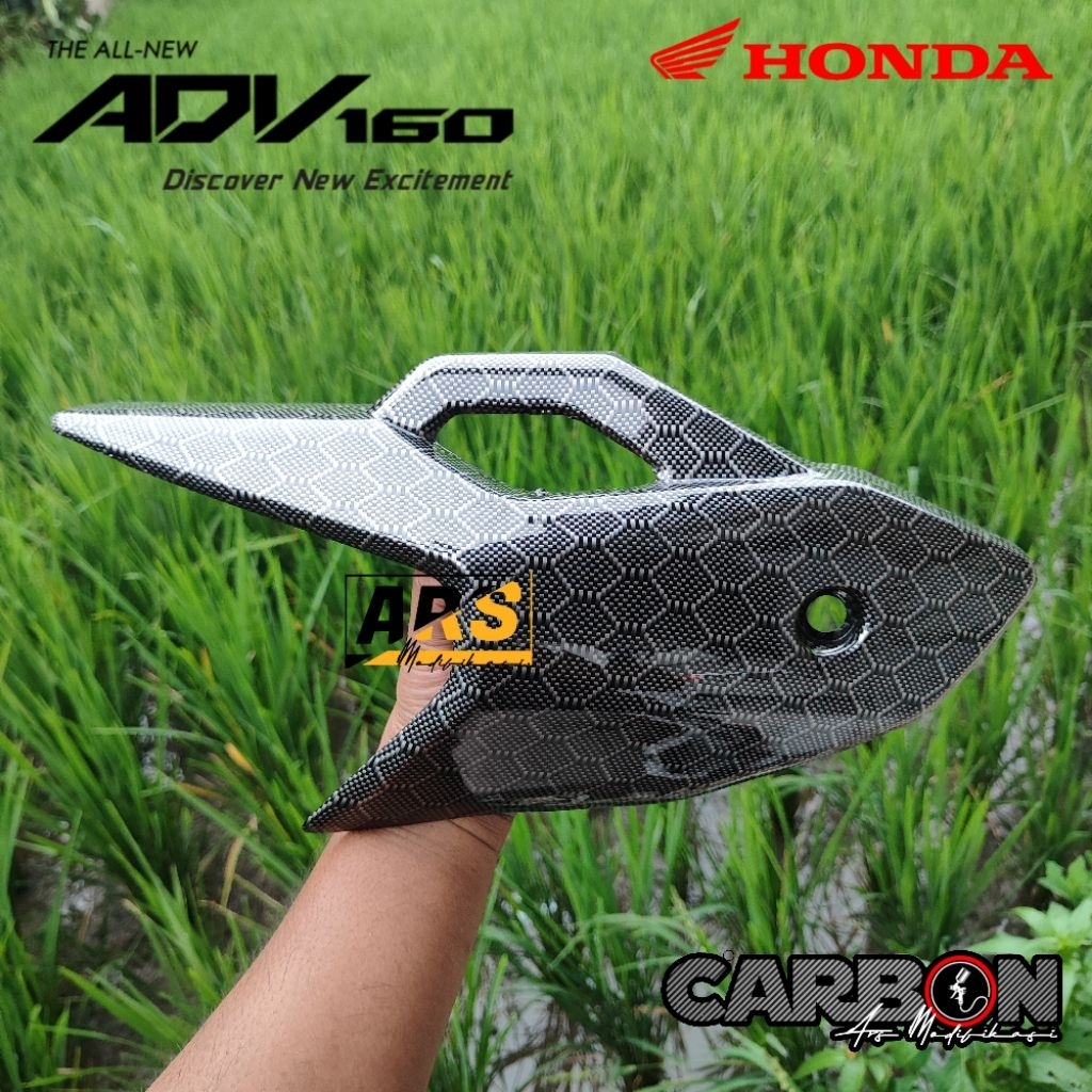 Tameng Knalpot Adv 150 160 Carbon WTP Motif Hexagonal