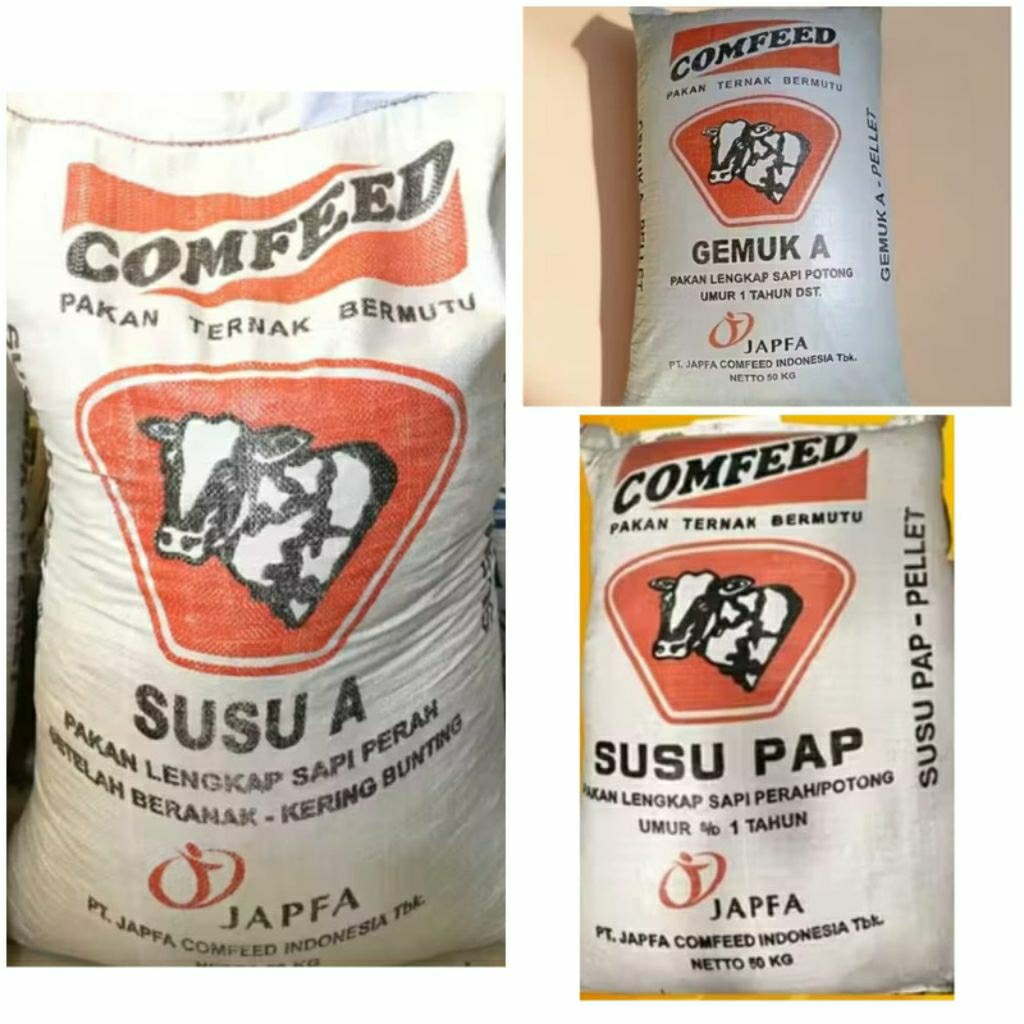 Comfeed Gemuk A Comfeed Susu A Comfeed Susu Pap Pellet pakan sapi Pur sapi konsentrat penggemukan/in