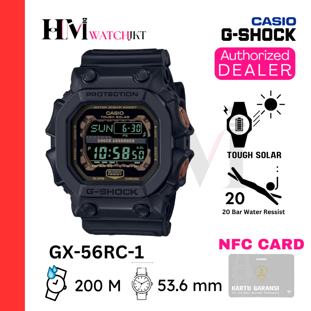 CASIO G-SHOCK GX-56RC-1DR Jam Tangan Pria Original Digital Karet Sport Antiair Solar GX-56RC-1 GX56