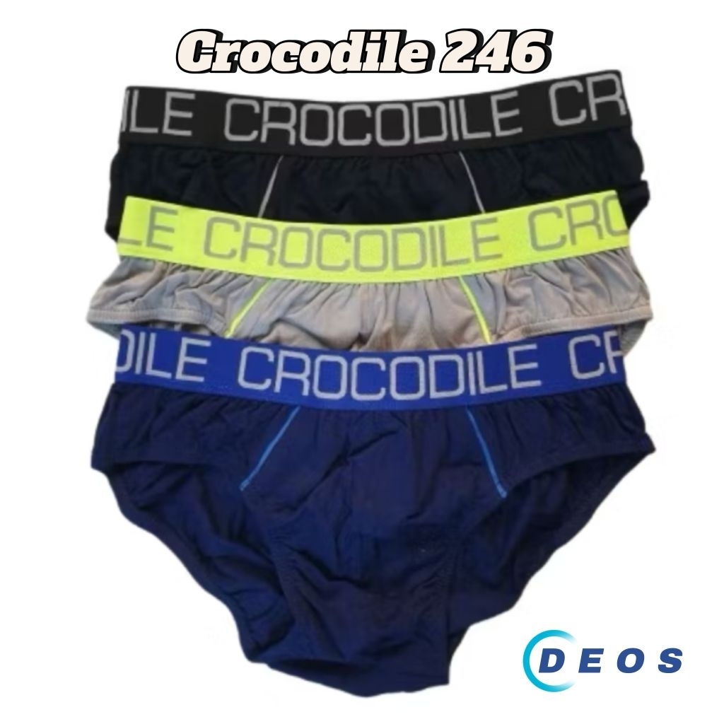 Celana Dalam Pria Crocodile Isi 3 Pcs Brief Crocodile 246 Original/CD Pria Dewasa Crocodile
