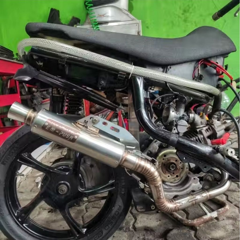 Knalpot Drag Empush Racing Exhaust, Yamaha Mio Sporty, Smile, Soul