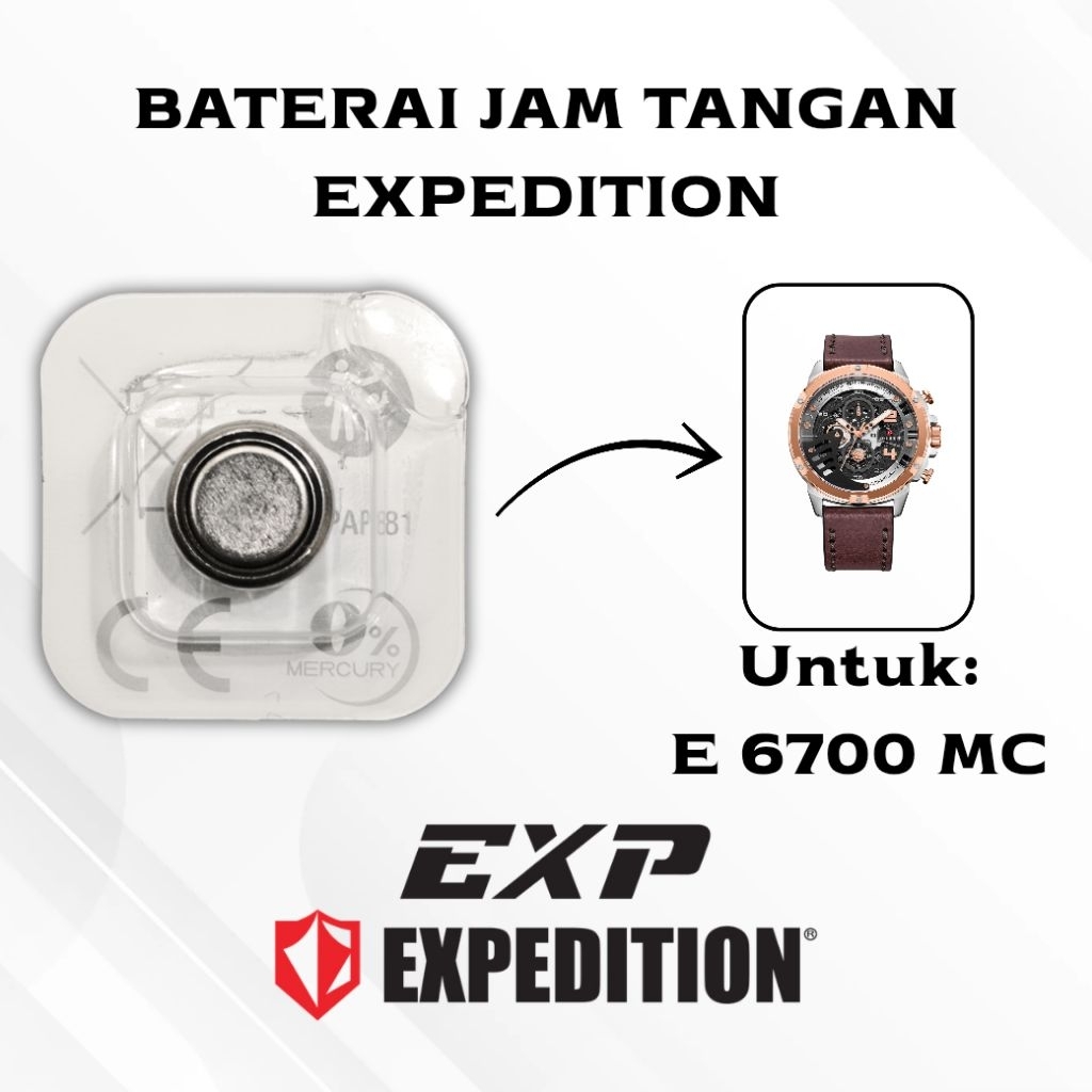 Baterai Jam Tangan Expedition E 6700 MC Original