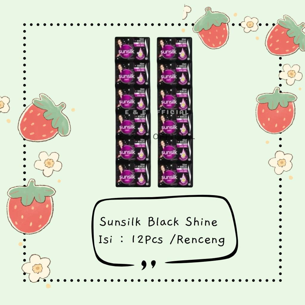 SHAMPOO SUNSILK HITAM RENCENG / SUNSILK BLACK SHINE SACHET / SAMPO SUNSILK
