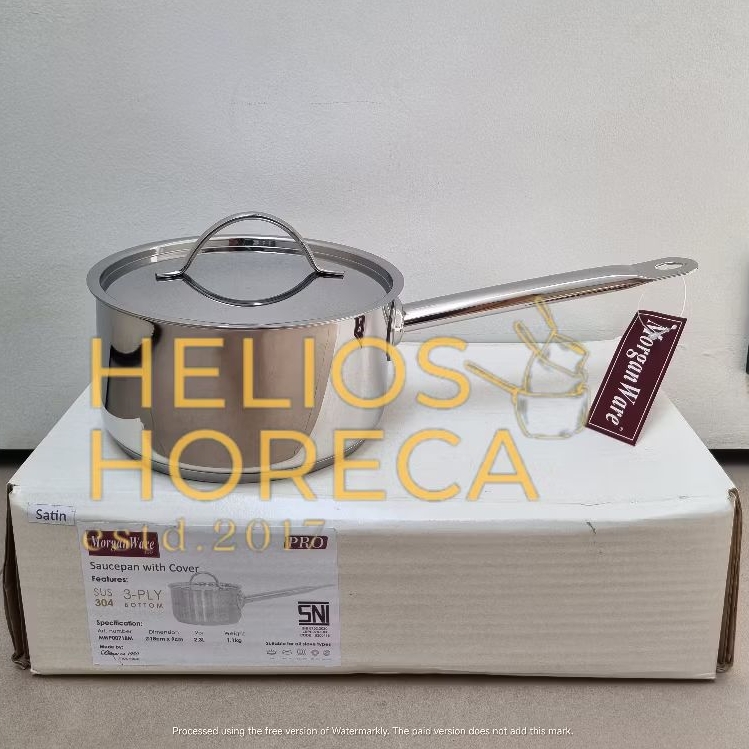 Bima MorganWare 300 Pro 3-ply Saucepan 16cm Stainless Steel SUS-304 Panci Susu Panci Saus