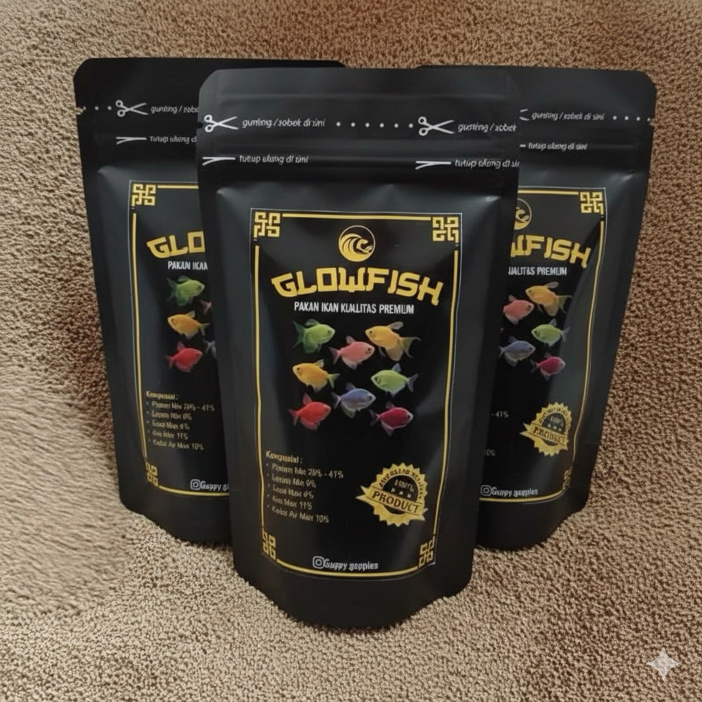 PELET IKAN GLOWFISH CUPANG GUPPY MOLLY PLATY NEON TETRA