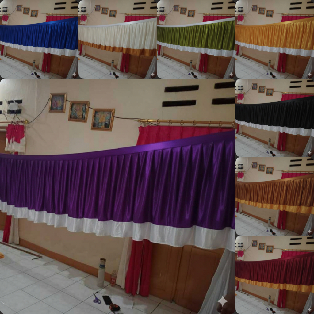 Skriting Meja/Rempel Taplak meja Pesta Dekorasi PER METER