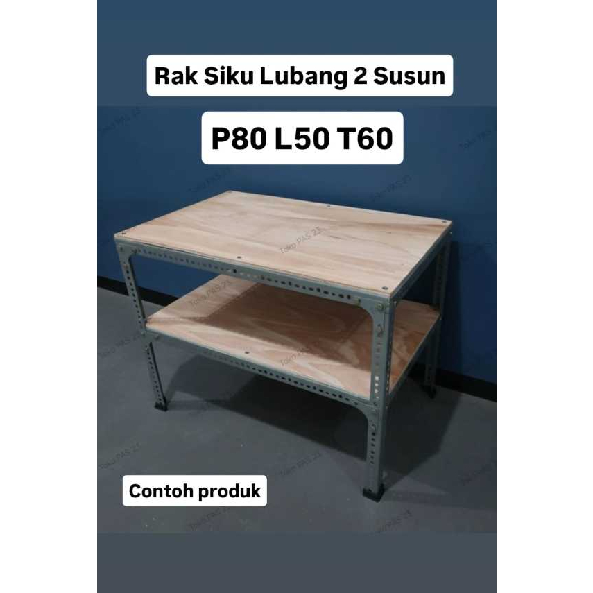 RAK SIKU LUBANG P80 L50 (cm) 2 SUSUN TINGKAT / RAK BESI SERBAGUNA
