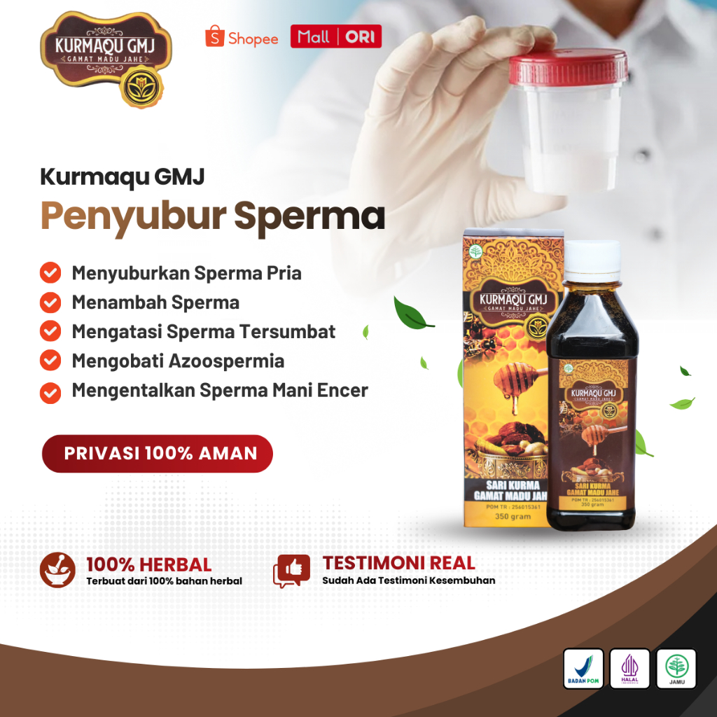 Kurmaqu GMJ Madu Penyubur Sperma Pria Penambah Sperma Pengental Sperma Encer Air Mani Encer Sperma K