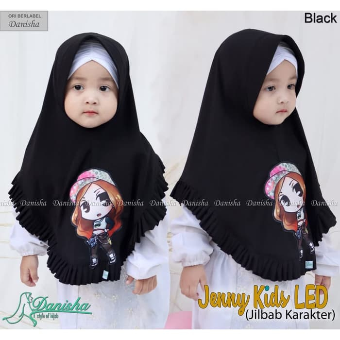 Hijab LOL LED + Musik MELODI / Kerudung Instan Buatan Bunyi / Jilbab Anak LOL Melodi Jilbab terbaru 